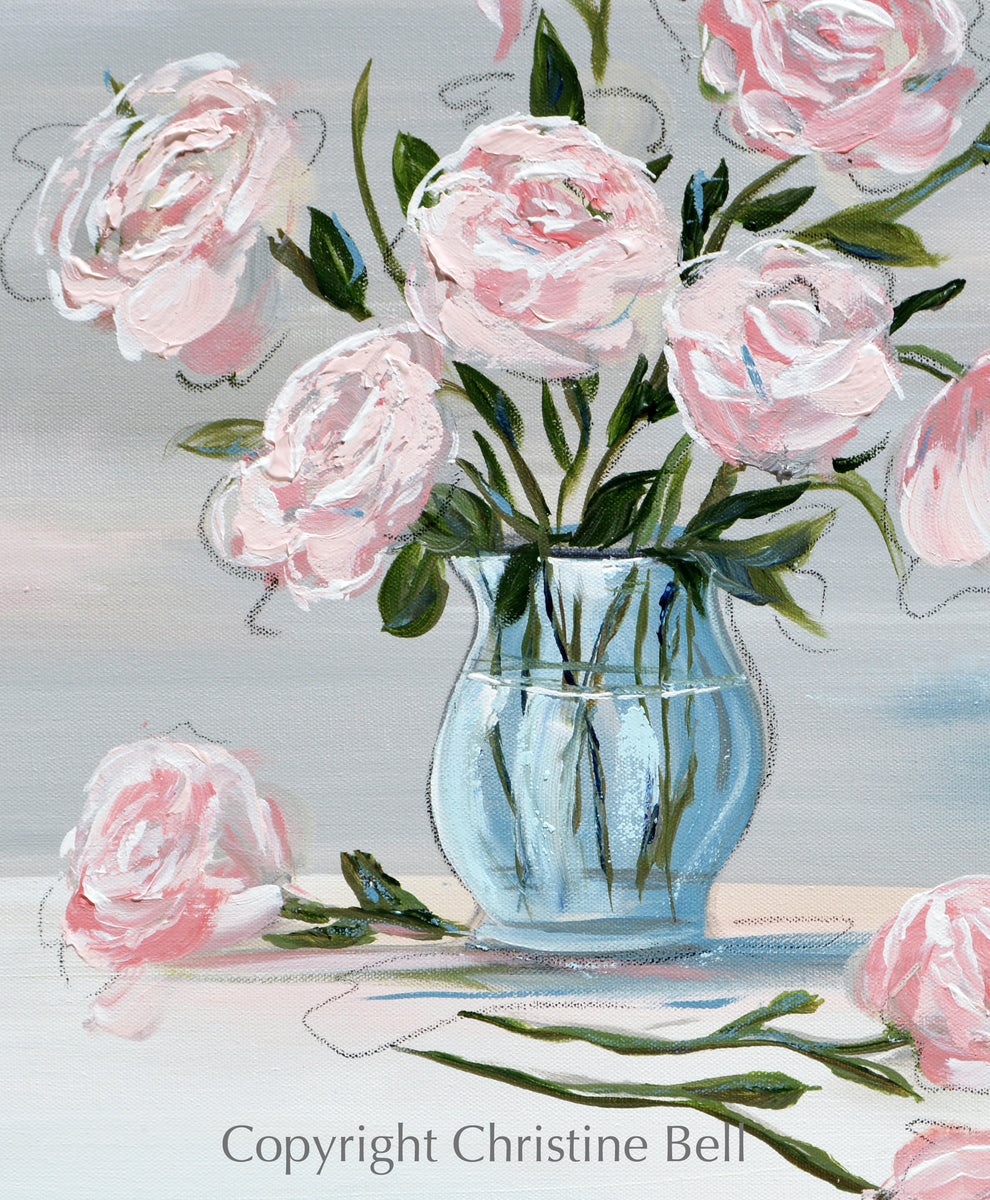 Vintage 1950s Rolled Canvas Paint By Number - Pink Rose Bouquet - Love – In  The Vintage Kitchen Shop