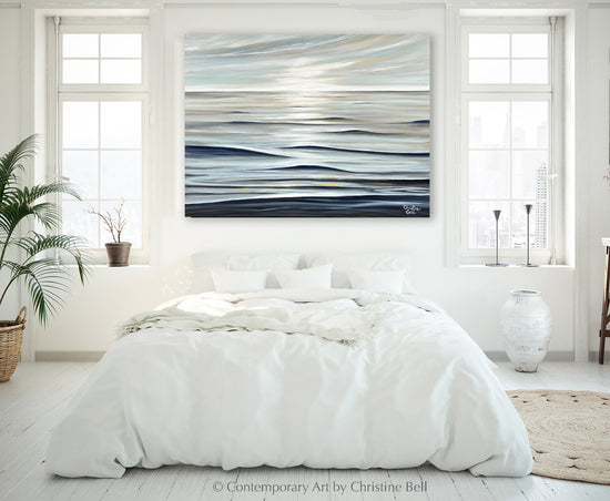 "Still Waters Run Deep" GICLÉE PRINT, Modern Coastal Ocean Seascape Painting