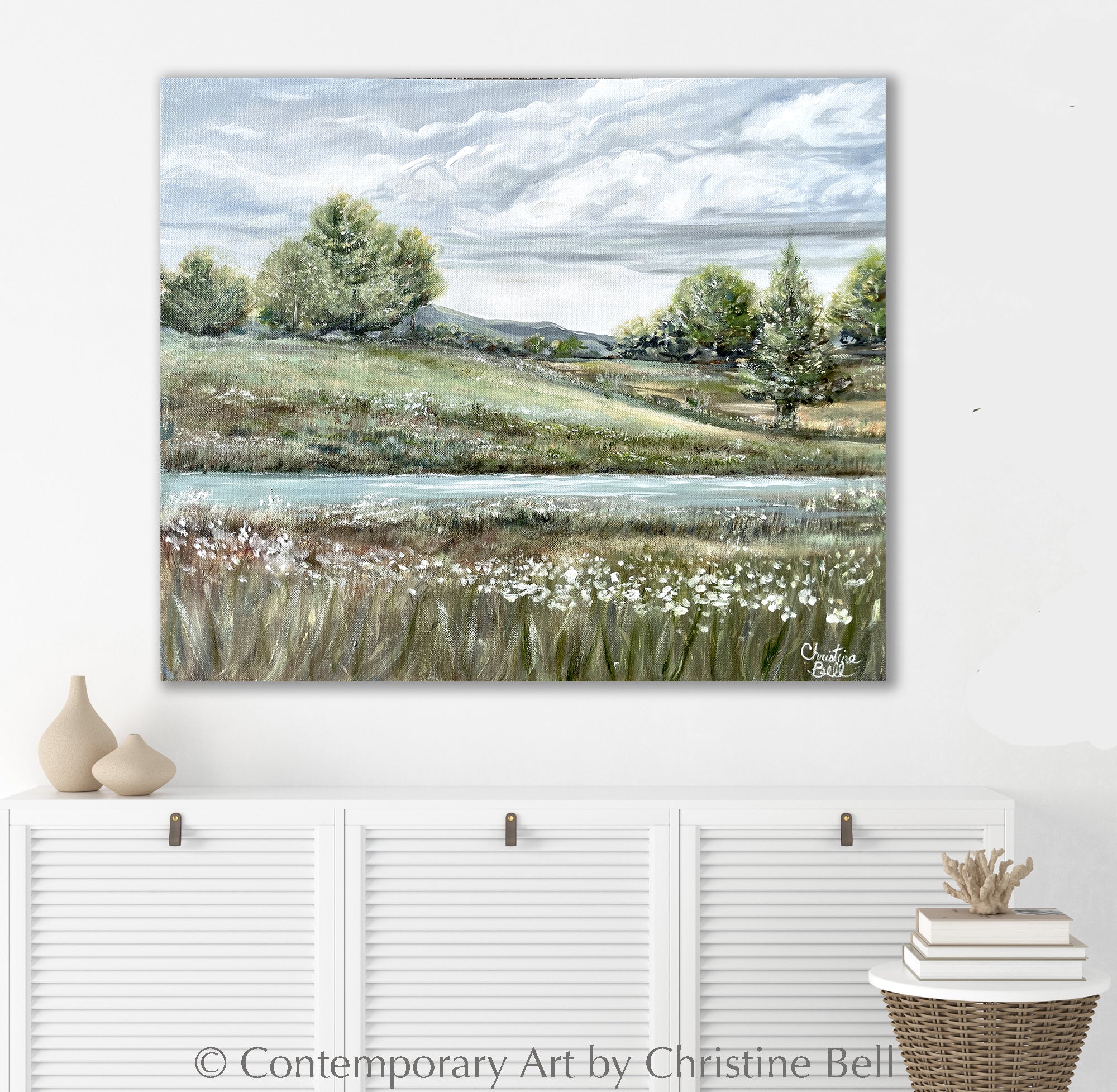 ORIGINAL Oil Paintings Coastal Art Small Framed Artwork Christine Bell ...