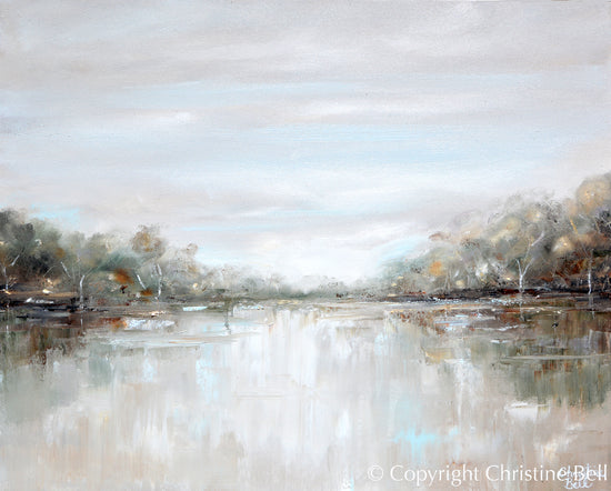 "Serene Reflections" GICLÉE PRINT, Modern Abstract Landscape Painting