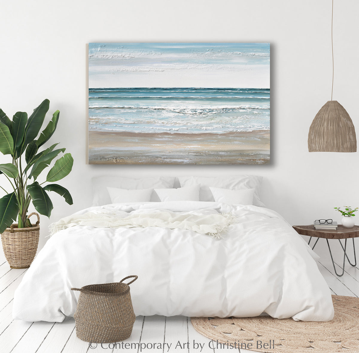 Giclee Print Abstract Coastal Seascape Ocean Beach Painting Wall Decor ...