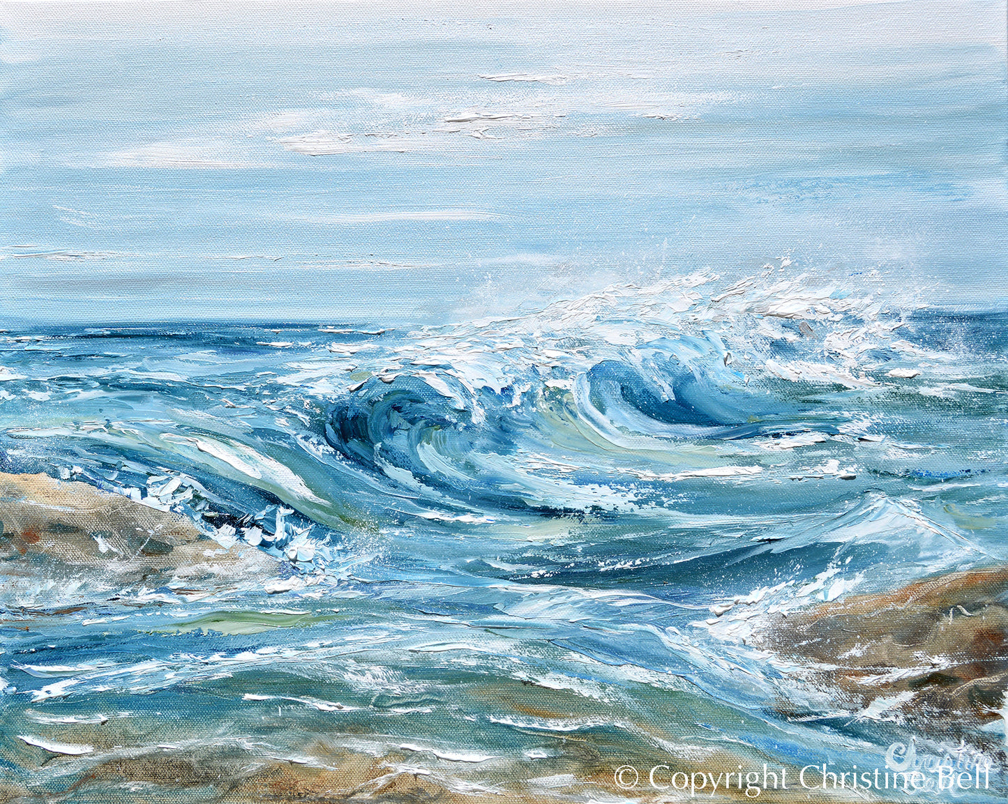 "Sea Spray" GICLÉE PRINT, Coastal Abstract Seascape Painting