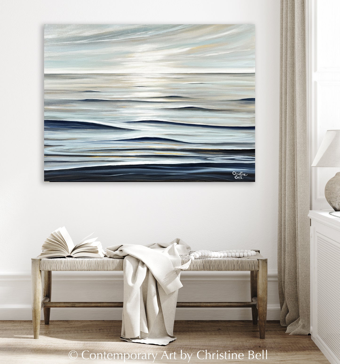 "Still Waters Run Deep" GICLÉE PRINT, Modern Coastal Ocean Seascape Painting