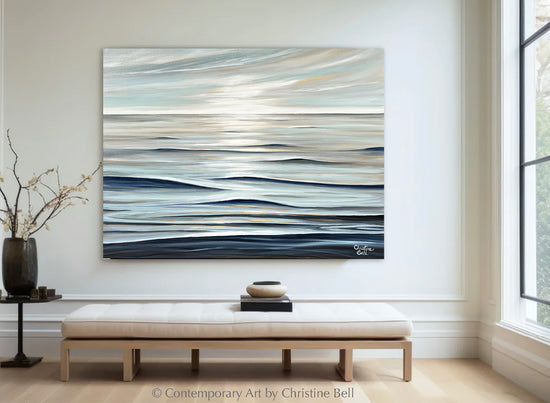 "Still Waters Run Deep" GICLÉE PRINT, Modern Coastal Ocean Seascape Painting