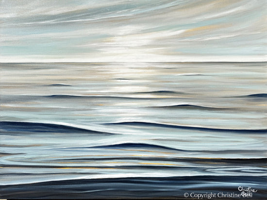 "Still Waters Run Deep" GICLÉE PRINT, Modern Coastal Ocean Seascape Painting