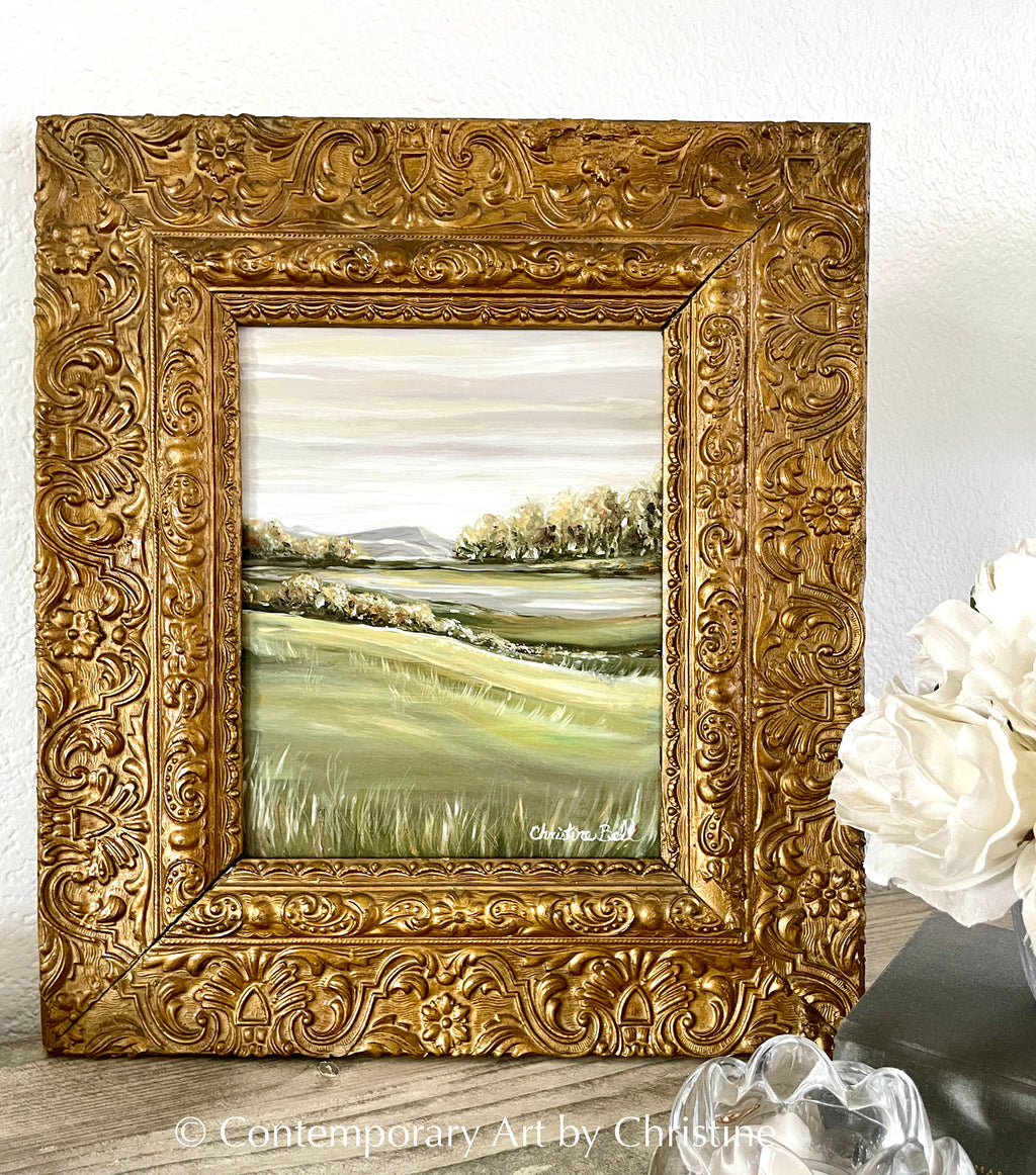 Giclee Print Framed Art Landscape Painting French Vintage Gold Frame –  Contemporary Art by Christine