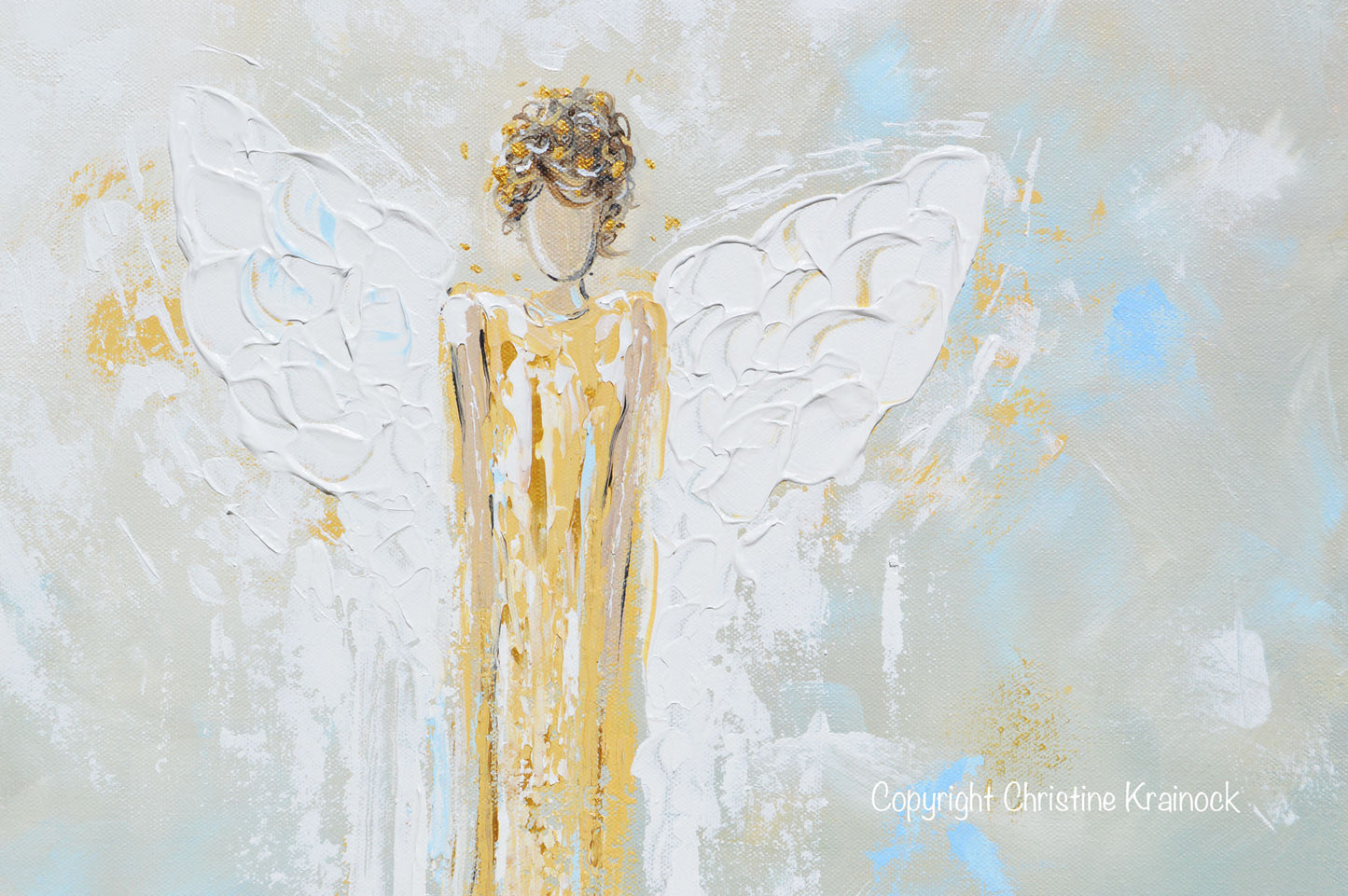  Sense Canvas Gold Angel Wings Canvas Art - Modern