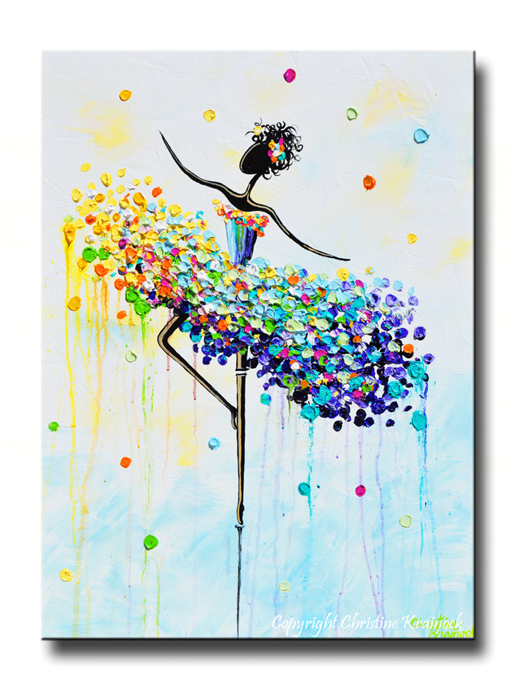 Abstract Figurative Painting on Canvas Original Woman Portrait Wall Art  Colorful Artwork Modern Impasto Painting for Living Room Decor | MODERN