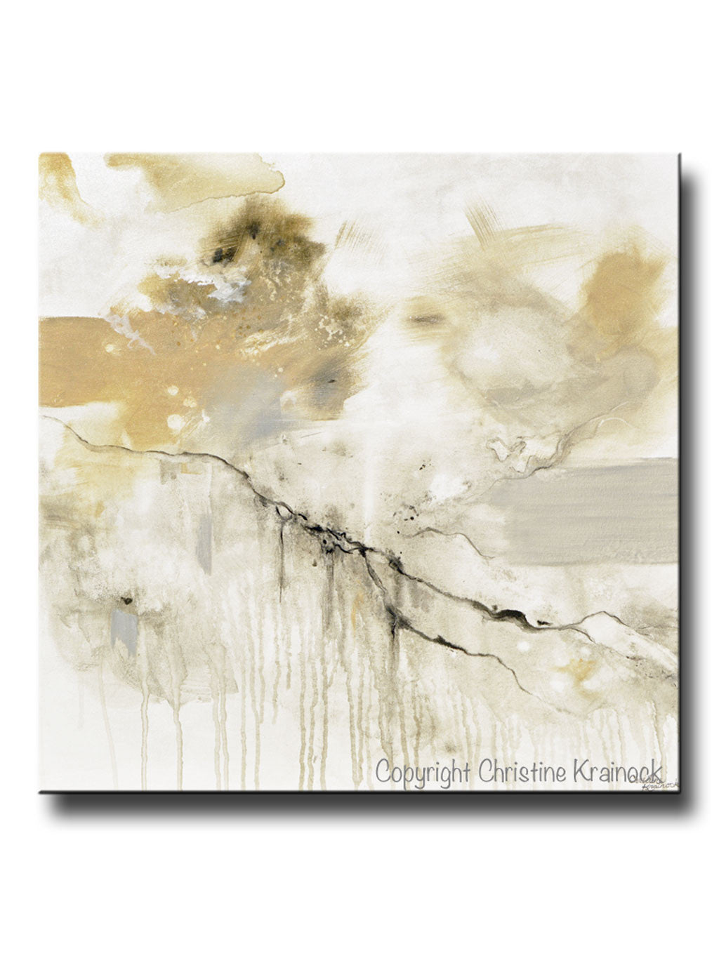 Contemporary Shades Of Gray Beige Wall Art Fine Art Canvas Prints Mode –
