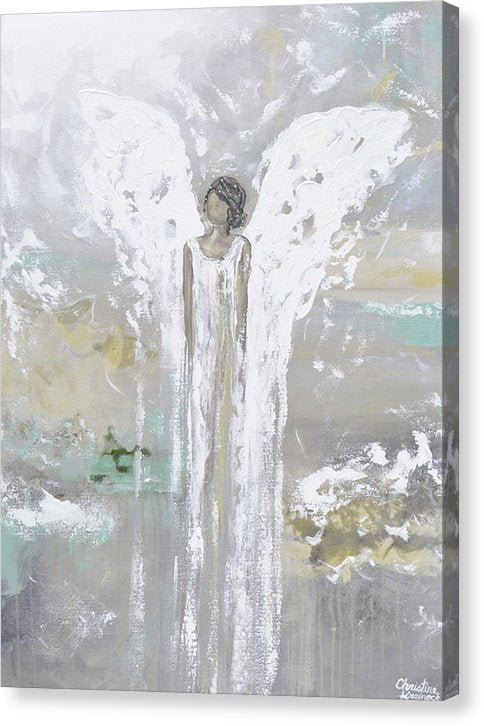 Giclee Print Angel Painting, Blessed w Grace & Joy - Canvas Print, Wall Art, Home Decor